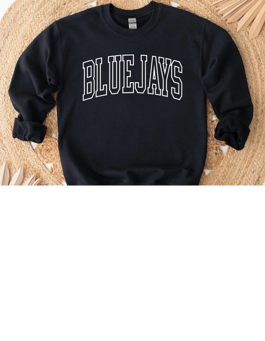 Bluejays oulined letters